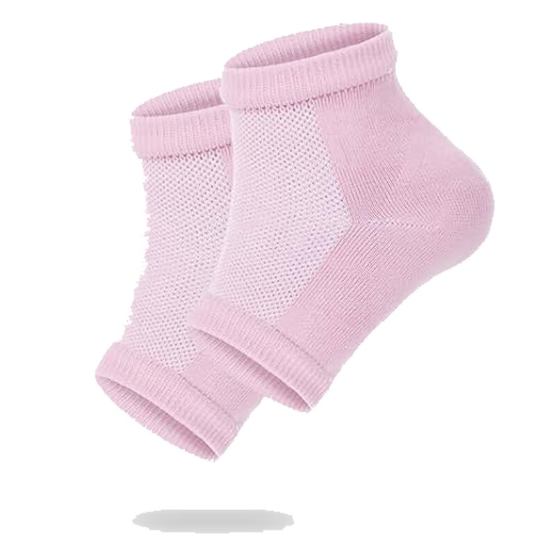 Ankle Socks - Black Nylon Toeless for Active Feet Ankle Support