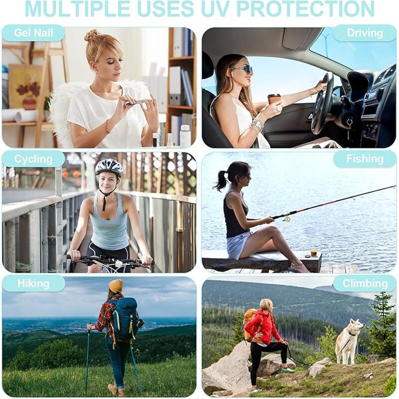 UV Nail Gloves - UPF50+ Comfortable Reusable for Gel Manicure Nail Supplies