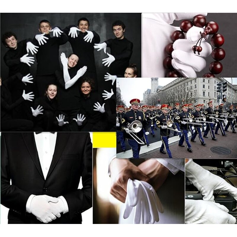 Cotton Gloves - Full-Finger for Gym Sports Cycling Antique Thin Work