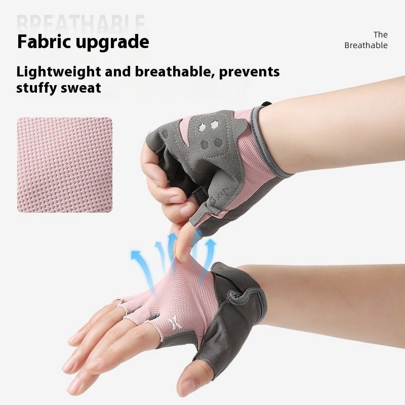 Fitness Gloves - Unisex Half-Finger Lightweight Breathable Wrist Support