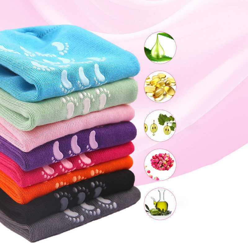 Foot Socks - Cotton Yarn Silicone Gel Anti-Slip for Hand Foot Care