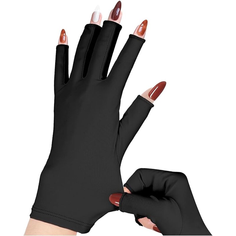 UV Protection Gloves - UPF50+ for Gel Nail Lamp Manicure Nail Supplies