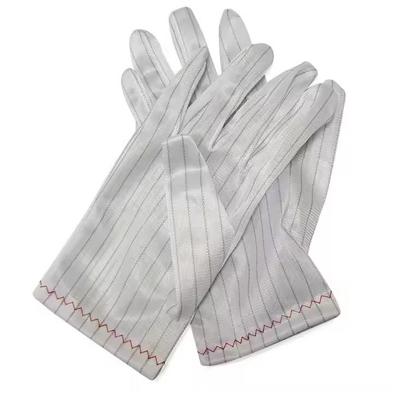 Work Gloves - Pure White Anti-Static Dust-Free for Industrial Work