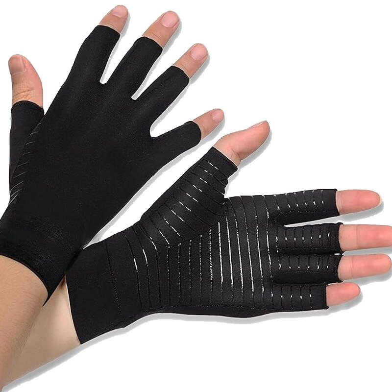 Cycling Gloves - Half-Finger Copper Fiber Anti-Slip for Gym & Running