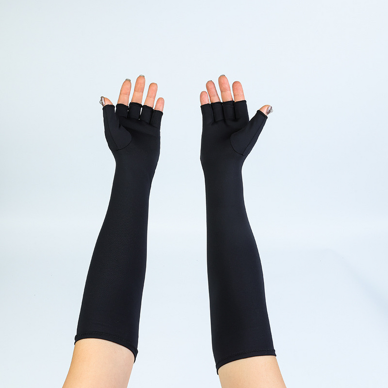 Compression Sports Gloves - Long Breathable Copper Fiber Sun Protection
