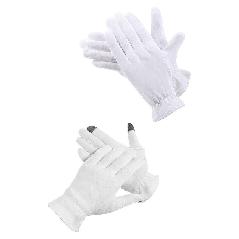 Drawstring Gloves - Ultra-Moisturized for Nighttime Eczema Relief Touch Screen