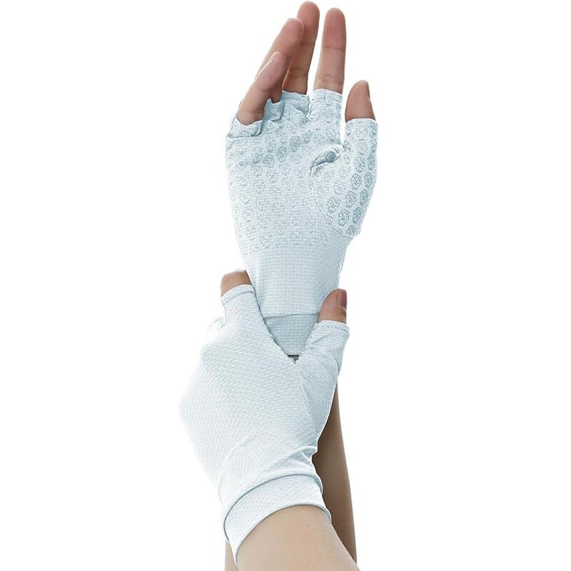 Summer Sun Gloves - Unisex UPF 50+ Fingerless with Silicone Gel SPF
