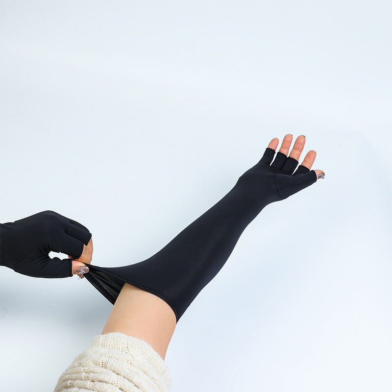 Compression Sports Gloves - Long Breathable Copper Fiber Sun Protection