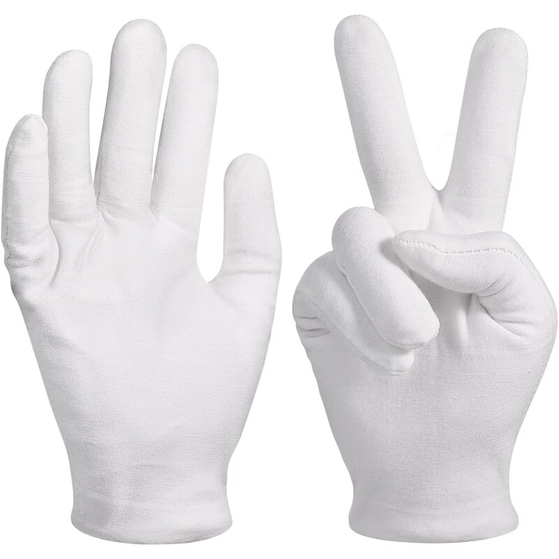 Cotton Gloves - Full-Finger for Industrial Work Safety Hand Protection