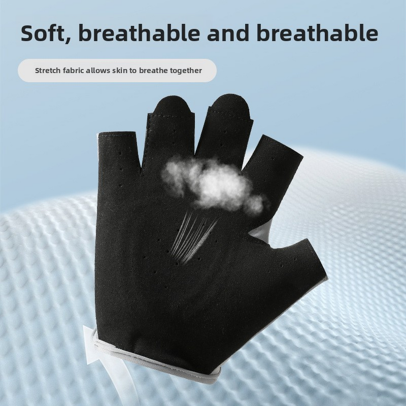 Fitness Gloves - Half-Finger Flexible Polyester Wear-Resistant Non-Slip