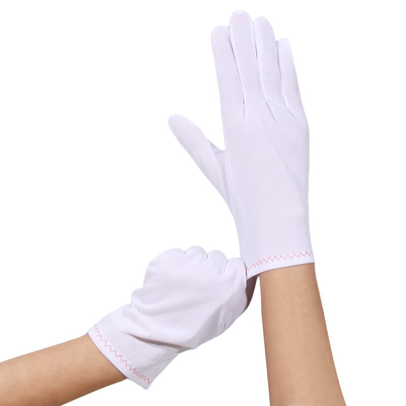 Anti-Static Gloves - Solid Color White for Semiconductor Workshop Electronics