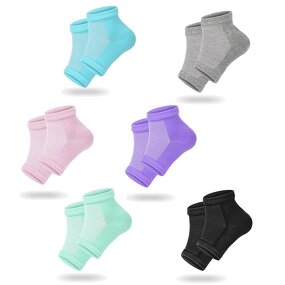 Ankle Socks - Black Nylon Toeless for Active Feet Ankle Support