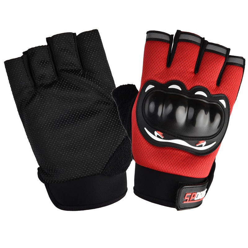 Motorcycle Gloves - Half-Finger Breathable Non-Slip Touchscreen Long Fingers