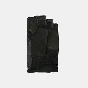 Fingerless Riding Gloves - Black Polyester for Summer Fitness Cycling