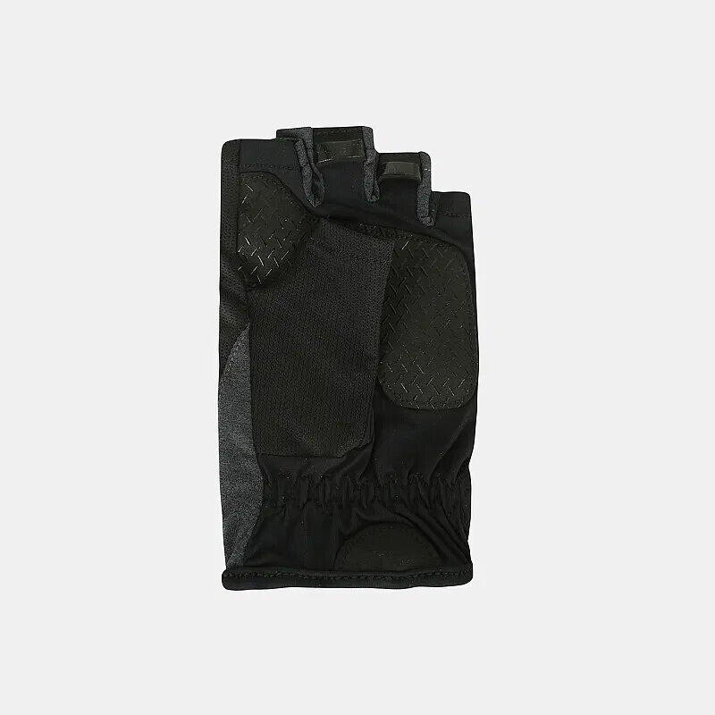 Fingerless Riding Gloves - Black Polyester for Summer Fitness Cycling