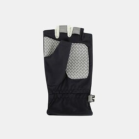 Fingerless Riding Gloves - Black & White Polyester for Fitness Cycling