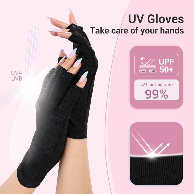 Nail Gloves - Collagen-Infused Anti-Aging UV Protection for Salon Use