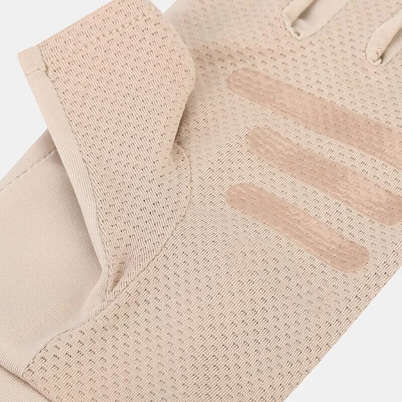 Sports Gloves - Beige Two-Finger Silicon Anti-Slip for Riding Summer