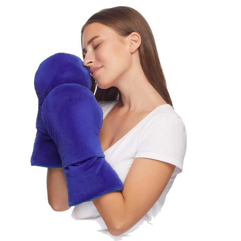 Wool Gloves - Natural Aromatherapy Microwave-Safe Flax Seeds for Moist Heat