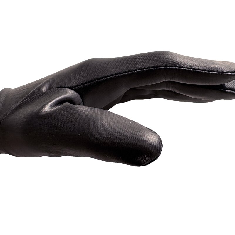 Bridal Gloves - Women's Elegant Formal PU Leather Soft Waterproof Black