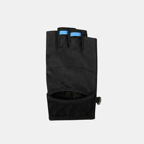 Fingerless Gloves - Black Polyester for Summer Fitness Cycling Outdoor