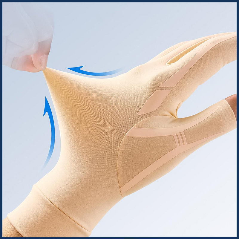 Cycling Gloves - Half-Finger Breathable Spandex Copper Fiber Non-Slip