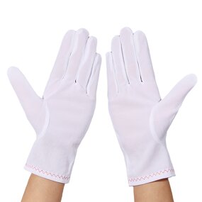Anti-Static Gloves - Solid Color White for Semiconductor Workshop Electronics