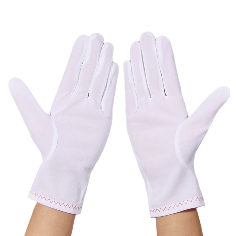 Anti-Static Gloves - Solid Color White for Semiconductor Workshop Electronics