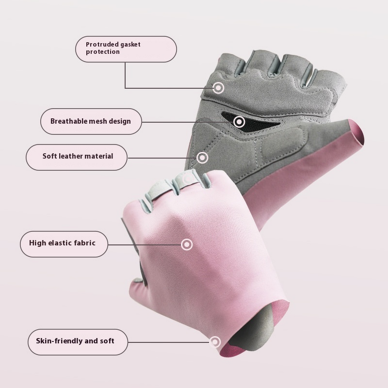Weight Lifting Gloves - Half-Finger Anti-Callus Breathable Non-Slip Polyester