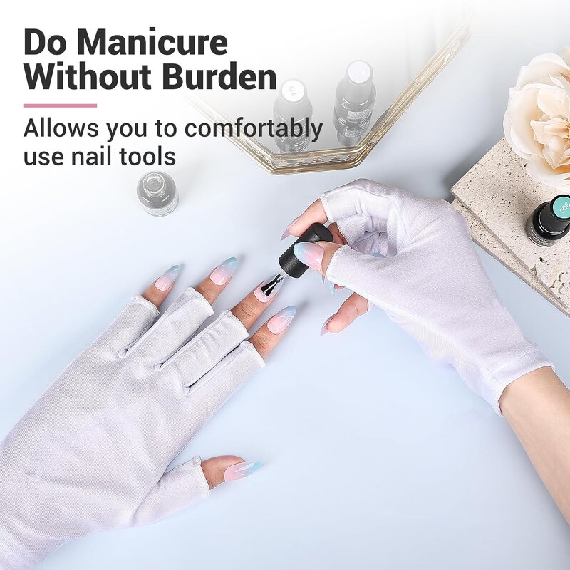 UV Protection Gloves - Breathable Reusable UPF50+ for Men Nail Art