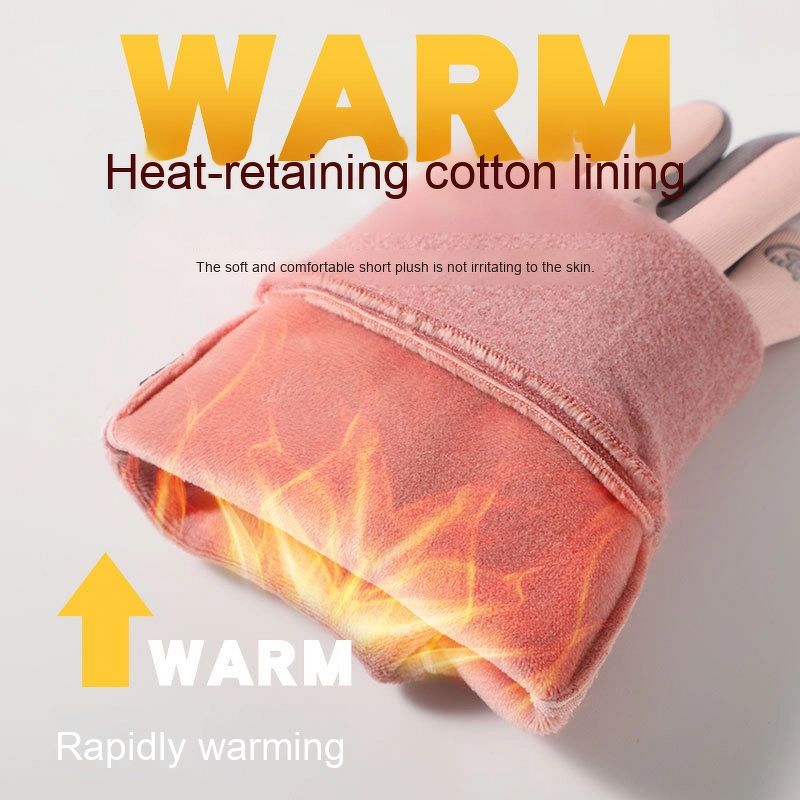 Cycling Gloves - Men's Women's Winter Warm Windproof Non-Slip Touchscreen