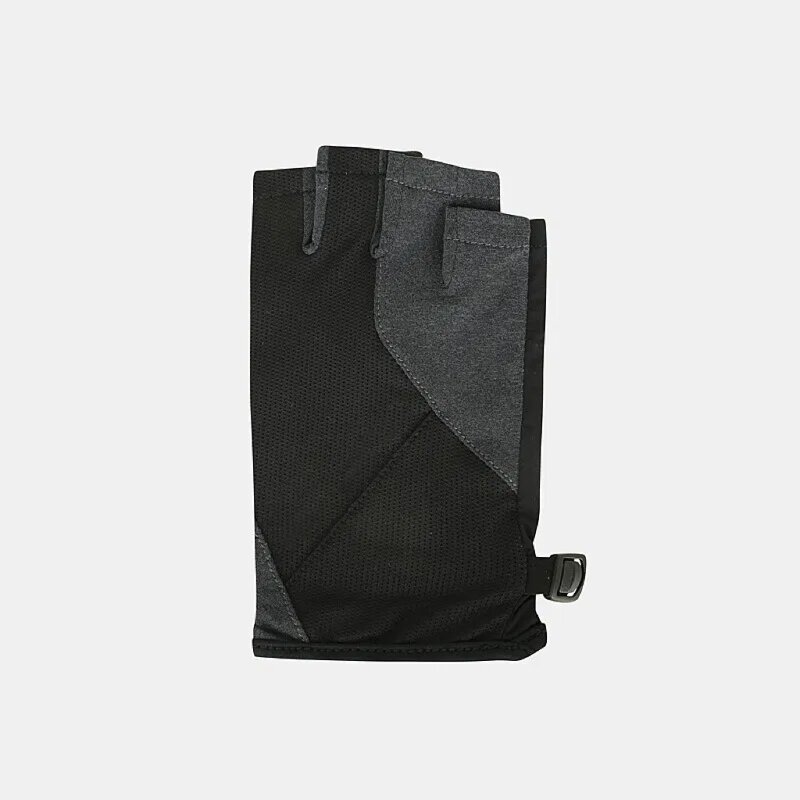 Fingerless Riding Gloves - Black Polyester for Summer Fitness Cycling