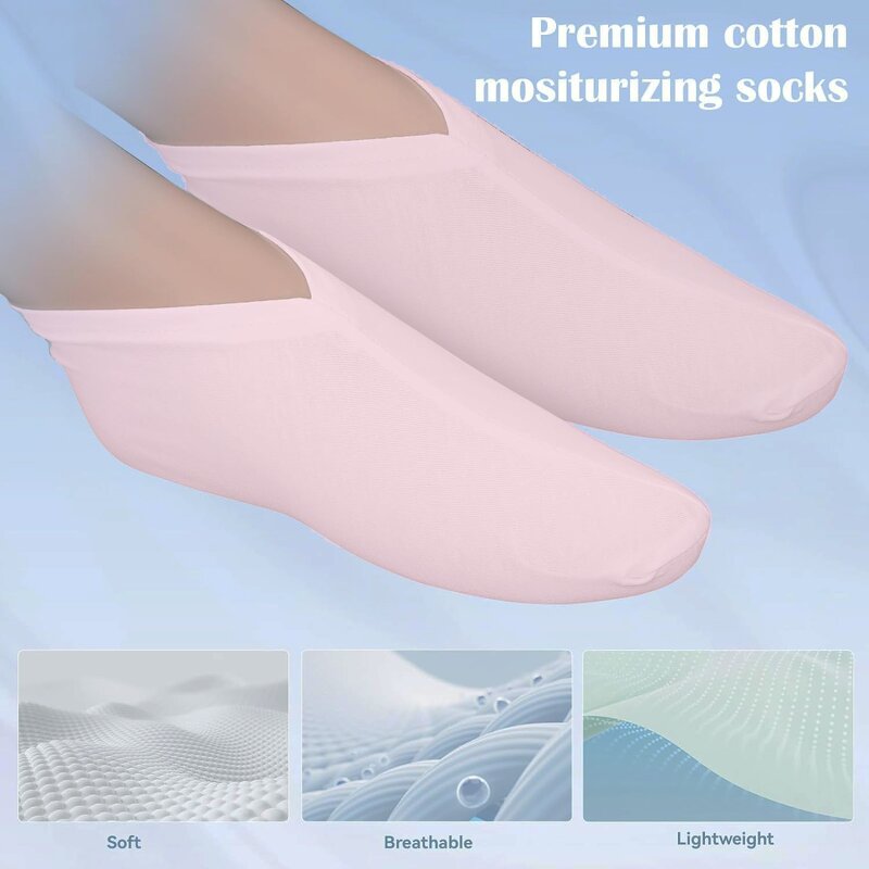 Ankle Socks - 100% Cotton Unisex for Dry Cracked Skin & Sports Support