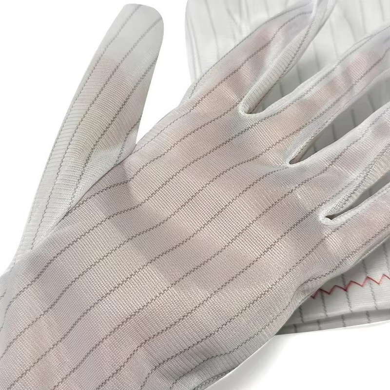 Work Gloves - Pure White Anti-Static Dust-Free for Industrial Work