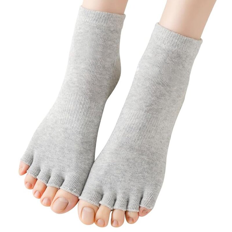 Ankle Socks - Black Spandex Toeless for Nail & Yoga Ankle Support