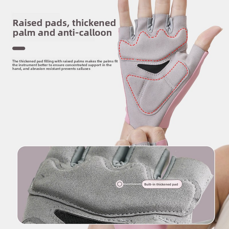 Weight Lifting Gloves - Half-Finger Anti-Callus Breathable Non-Slip Polyester