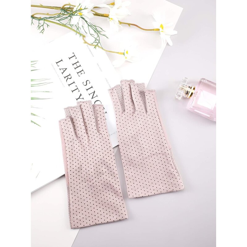 Driving Gloves - Women's Summer Outdoor UV Protected Non-Slip Fingerless
