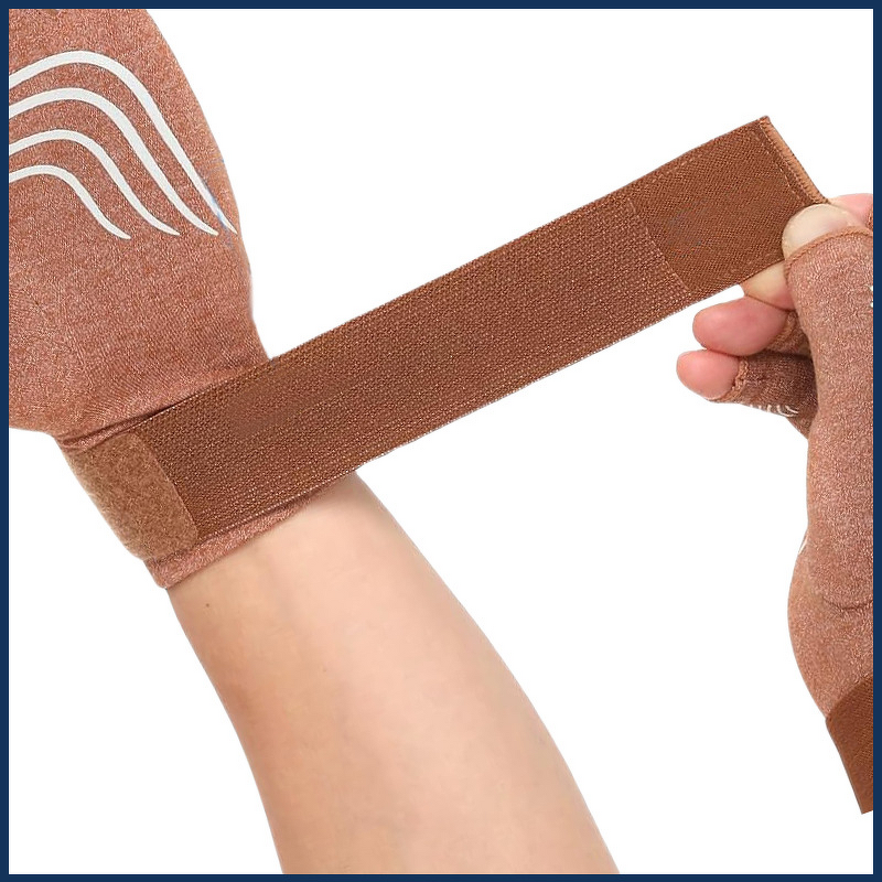 Cycling Gloves - Half-Finger Compression Strap Non-Slip for Sports Training