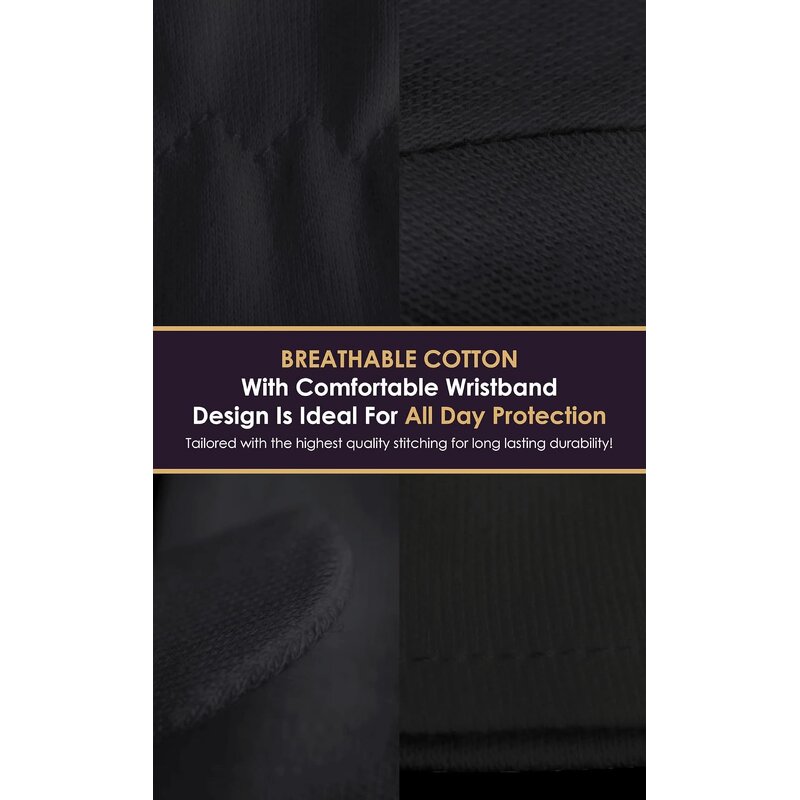 Cotton Gloves - Black for Women Anti-Impact with Dry Hands Sleep Lotion