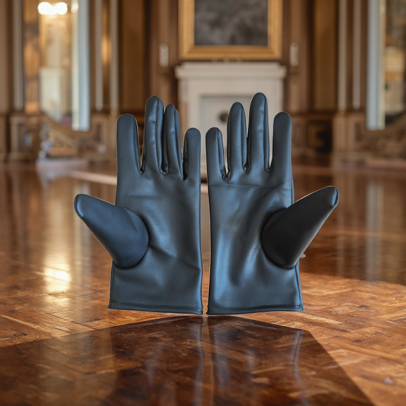 Bridal Gloves - Women's Elegant Formal PU Leather Soft Waterproof Black