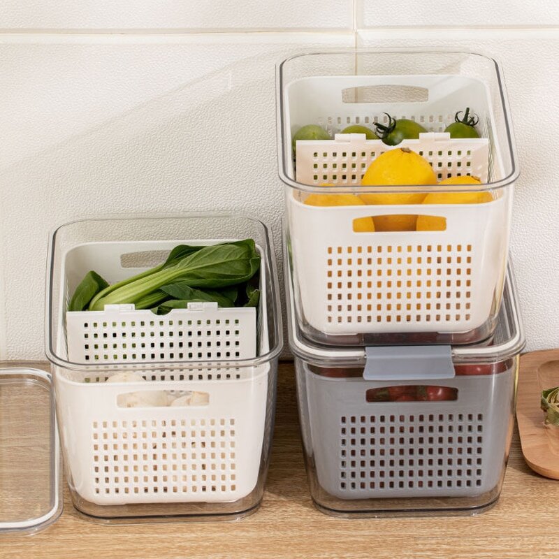 Kitchen Storage Box - Plastic Multifunctional for Fruit & Vegetable