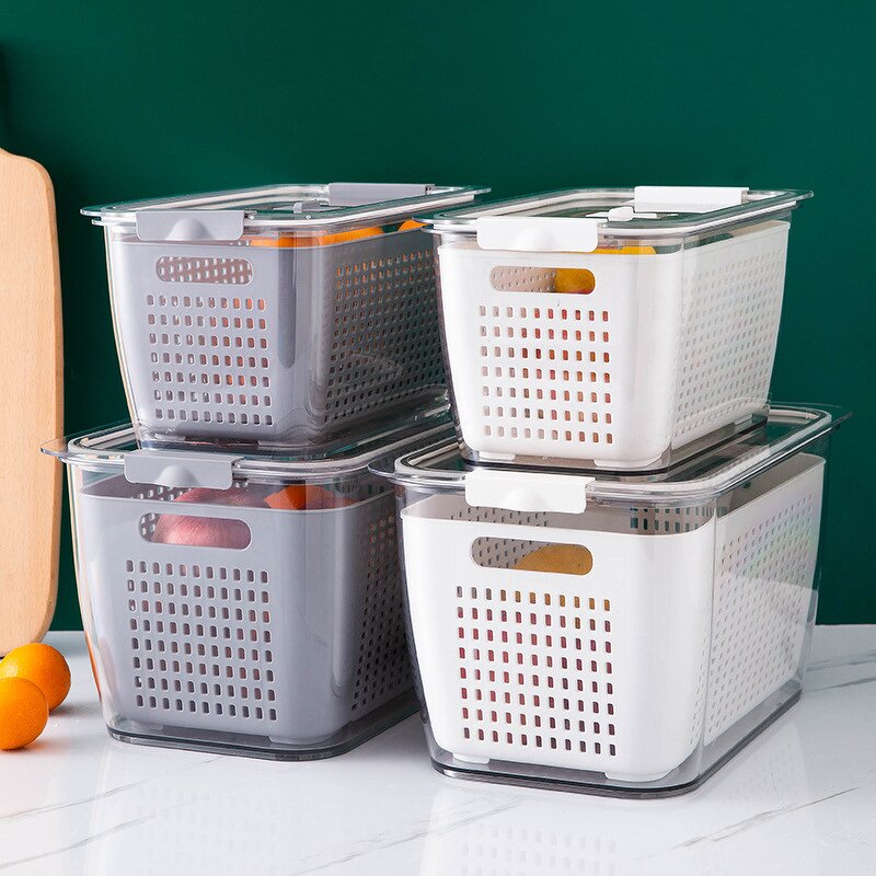 Kitchen Storage Box - Plastic Multifunctional for Fruit & Vegetable