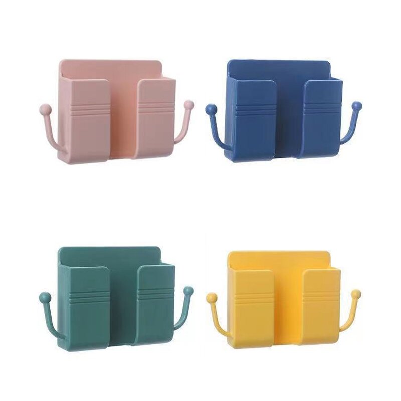 Wall Mount Storage Box - Adhesive for Phone Charger & Remote Control