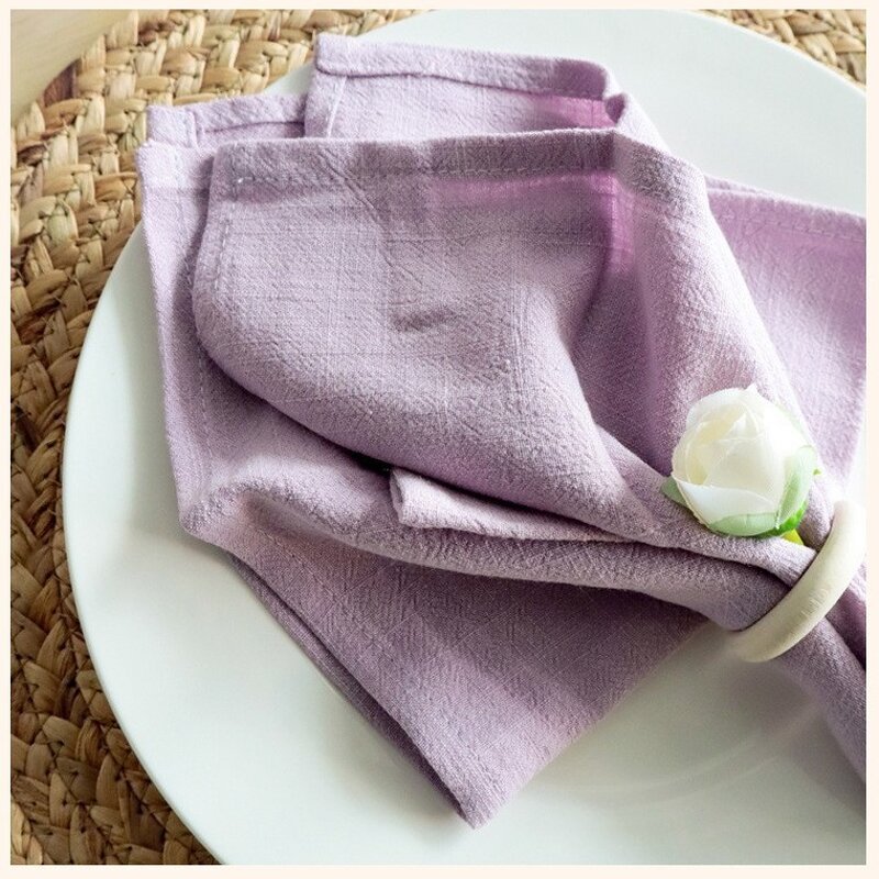 Kitchen Towels - 40x40cm Ultra Soft Cotton Handmade 100% Linen Absorbent