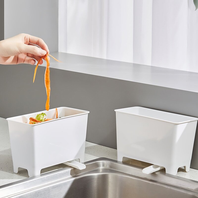 Sink Waste Bucket - Food Residue Filter Dry Wet Separation Storage