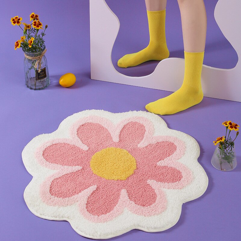 Bathroom Floor Mat - Cashmere Absorbent Non-slip for Living Room