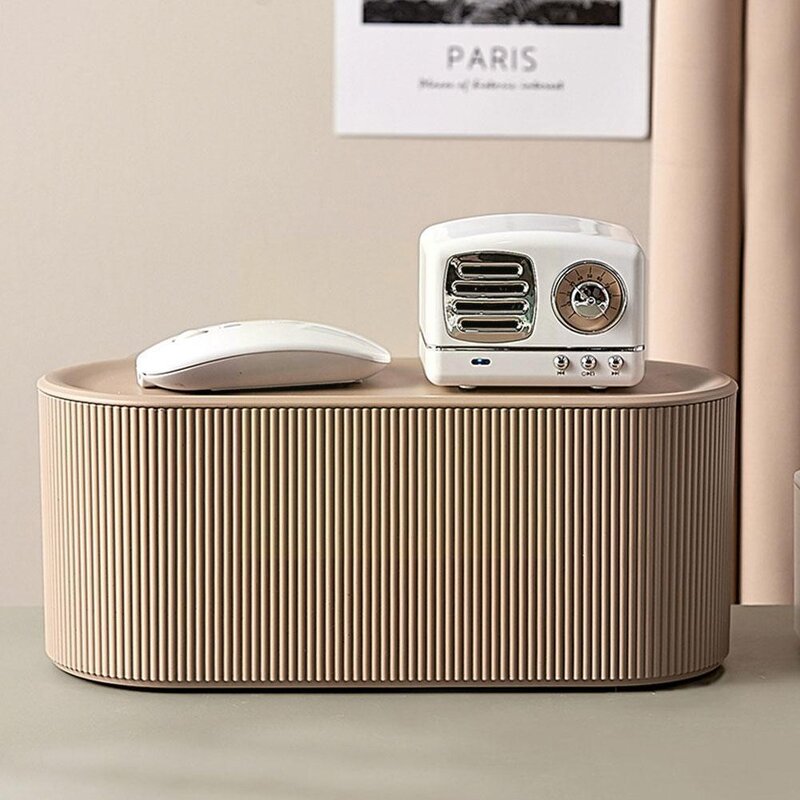 Cable Management Box - Plastic Organizer for Power Strip & Wires