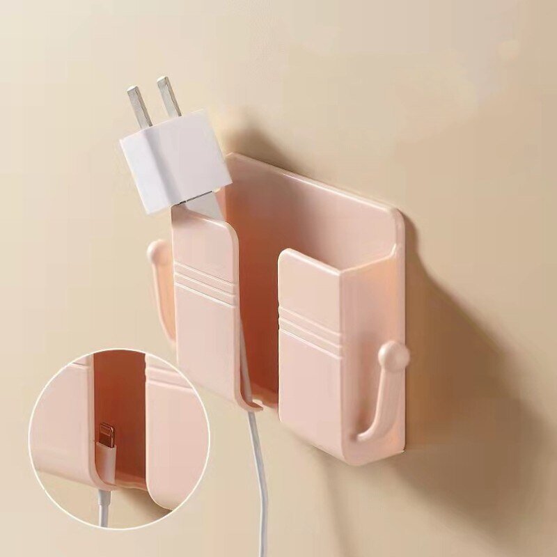 Wall Mount Storage Box - Adhesive for Phone Charger & Remote Control