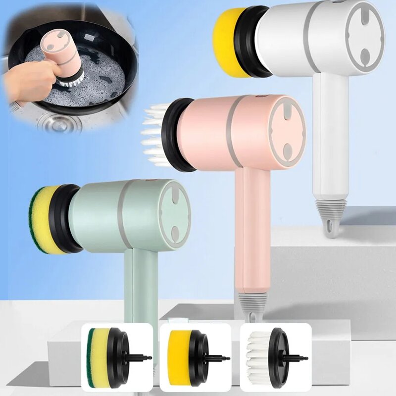 Dishwashing Brush - 360 Rotating Cordless Electric for Sink Bathtub Floor