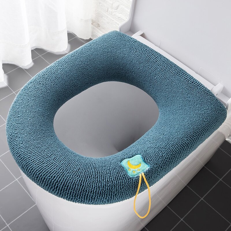 Toilet Seat Cover - Comfortable Thick Soft Warmer Lid Cushion